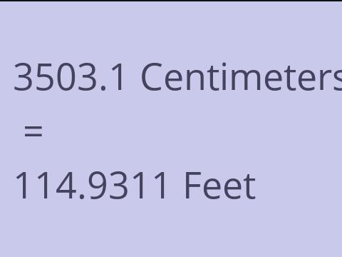 3503.1 CM TO FEET