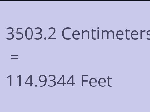 3503.2 CM TO FEET