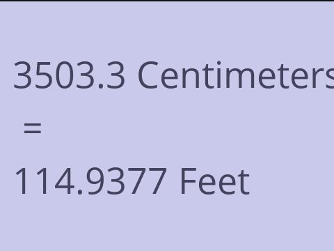 3503.3 CM TO FEET