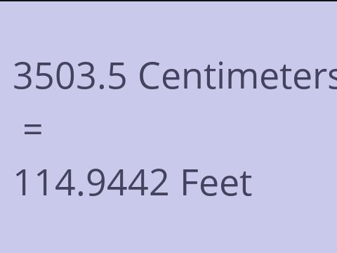 3503.5 CM TO FEET