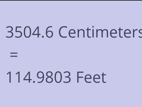 3504.6 CM TO FEET