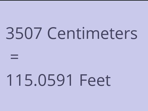 3507 CM TO FEET