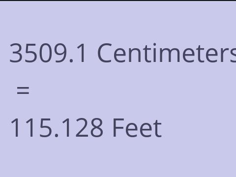 3509.1 CM TO FEET