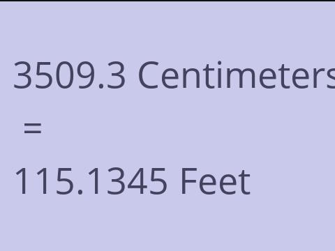 3509.3 CM TO FEET