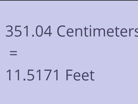 351.04 CM TO FEET