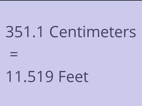 351.1 CM TO FEET