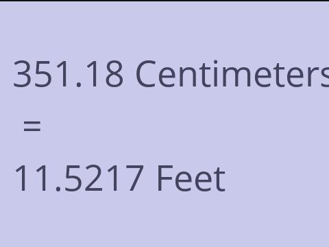 351.18 CM TO FEET