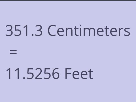 351.3 CM TO FEET