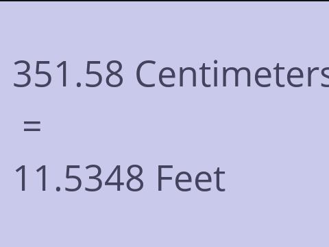 351.58 CM TO FEET