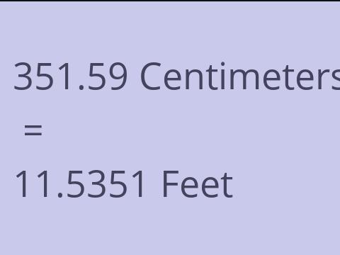 351.59 CM TO FEET