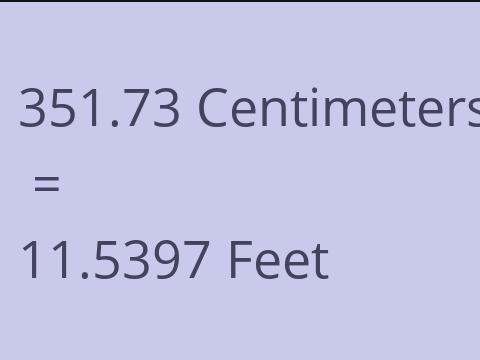 351.73 CM TO FEET