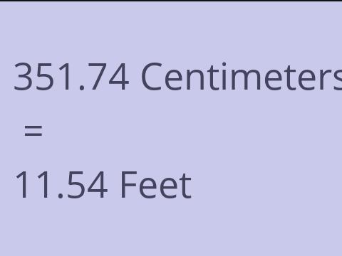 351.74 CM TO FEET