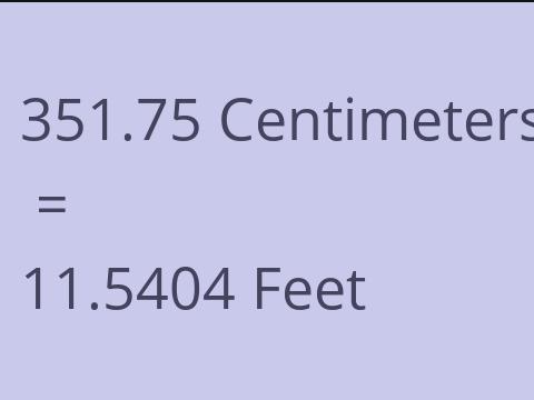 351.75 CM TO FEET