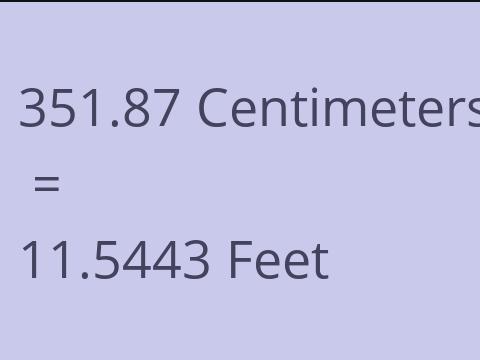 351.87 CM TO FEET