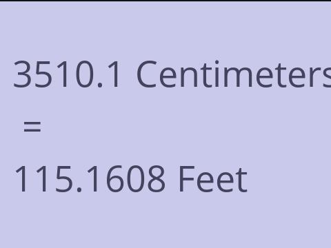 3510.1 CM TO FEET