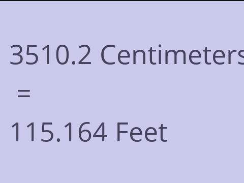 3510.2 CM TO FEET