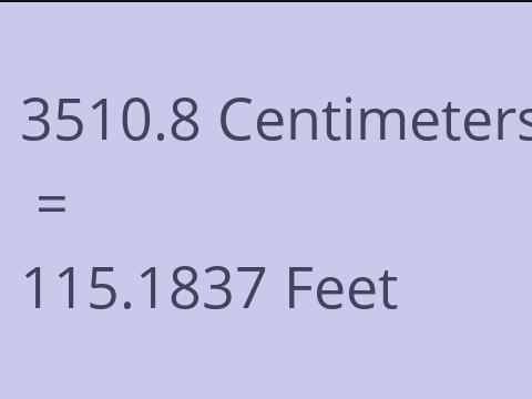 3510.8 CM TO FEET