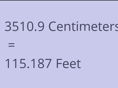 3510.9 CM TO FEET