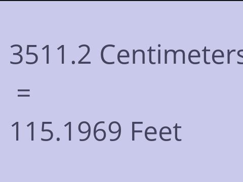 3511.2 CM TO FEET