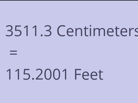 3511.3 CM TO FEET