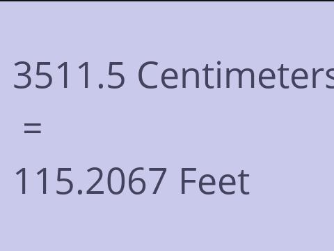 3511.5 CM TO FEET