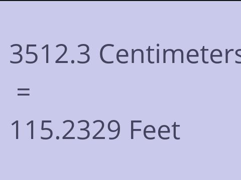 3512.3 CM TO FEET