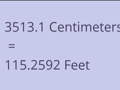 3513.1 CM TO FEET