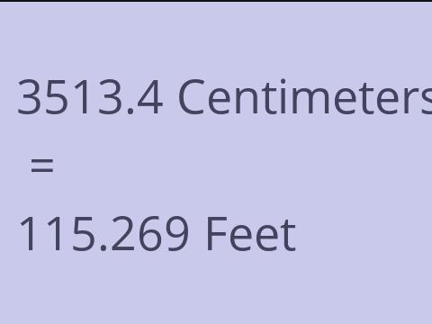 3513.4 CM TO FEET