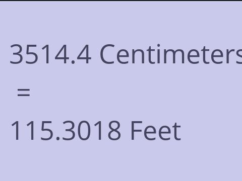 3514.4 CM TO FEET