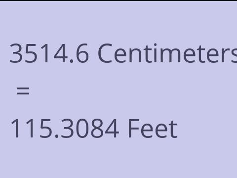 3514.6 CM TO FEET