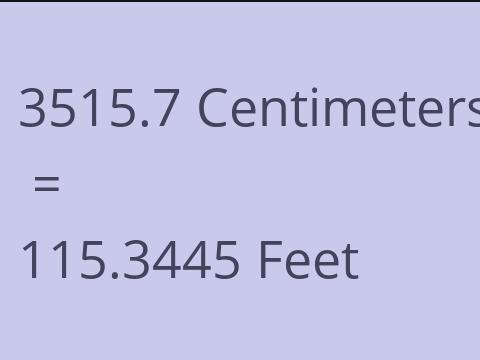 3515.7 CM TO FEET