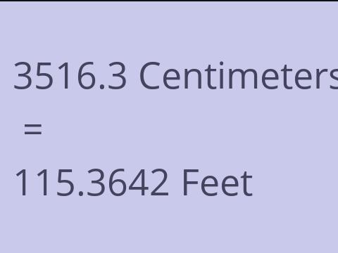 3516.3 CM TO FEET