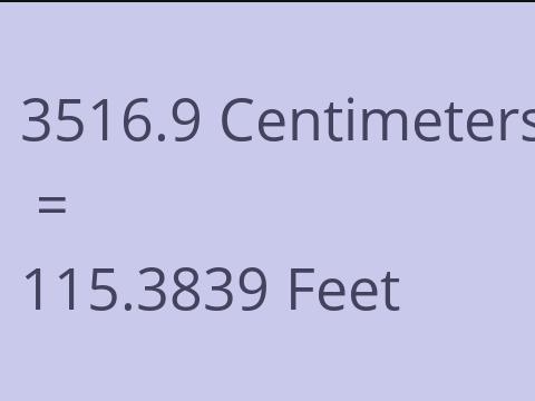 3516.9 CM TO FEET