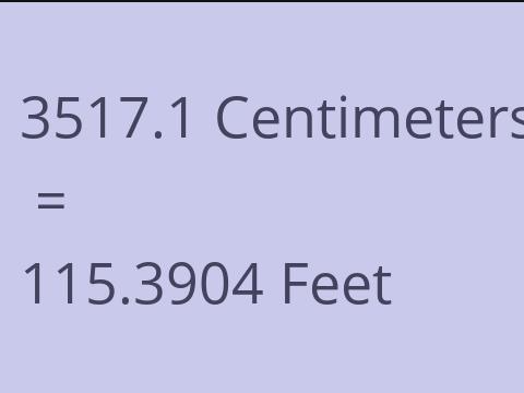 3517.1 CM TO FEET
