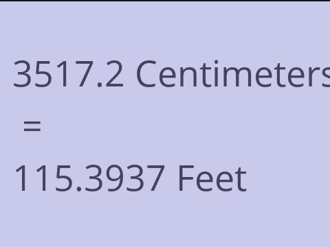 3517.2 CM TO FEET