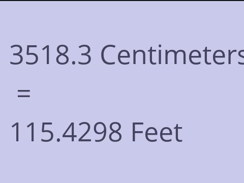 3518.3 CM TO FEET