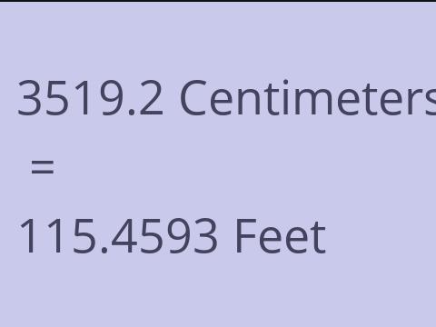 3519.2 CM TO FEET