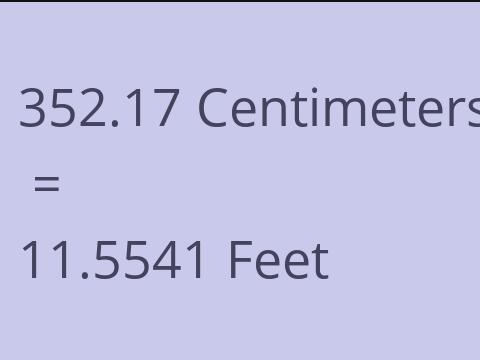 352.17 CM TO FEET