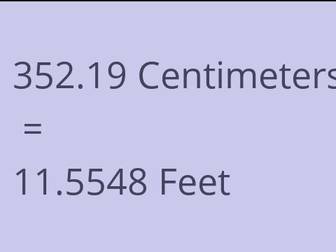 352.19 CM TO FEET