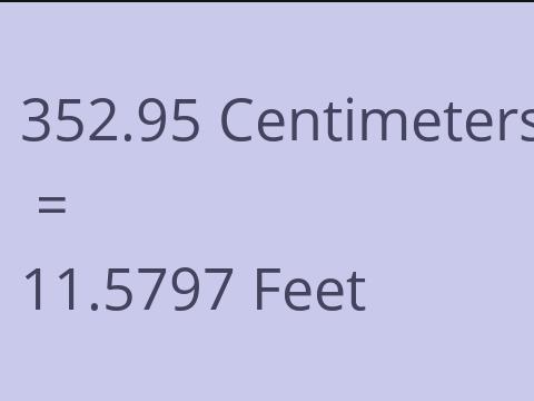 352.95 CM TO FEET