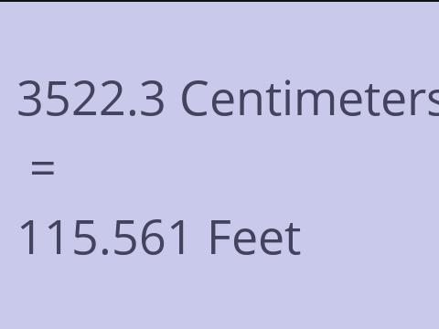 3522.3 CM TO FEET