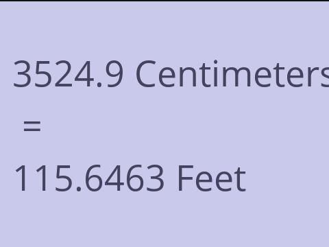 3524.9 CM TO FEET