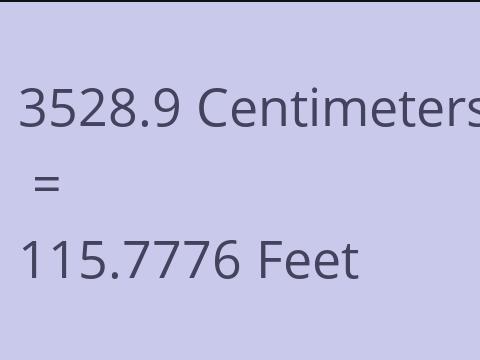 3528.9 CM TO FEET