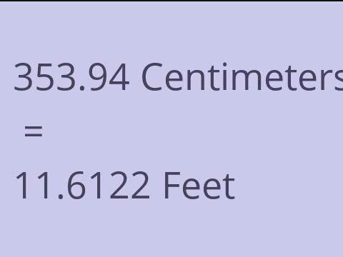 353.94 CM TO FEET