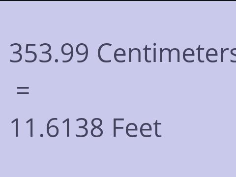 353.99 CM TO FEET