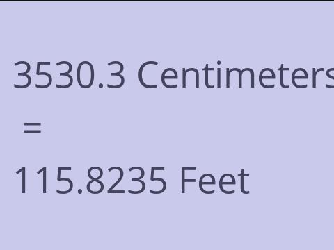 3530.3 CM TO FEET