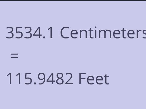 3534.1 CM TO FEET