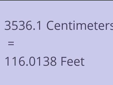 3536.1 CM TO FEET