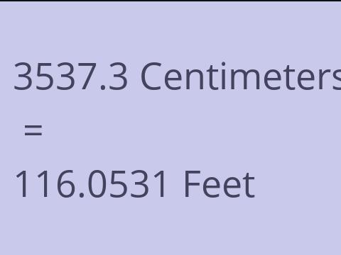3537.3 CM TO FEET