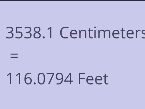 3538.1 CM TO FEET